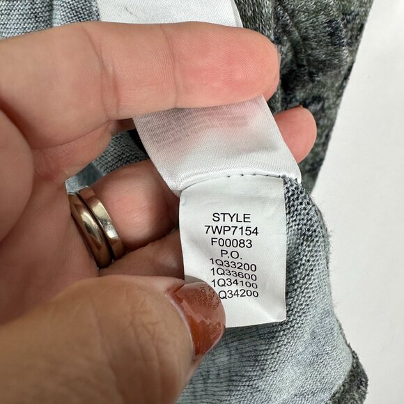 2/$30 Lucky Brand Open Front Hooded Cardigan Floral Print Olive Green XL #BAG9 - Picture 6 of 9